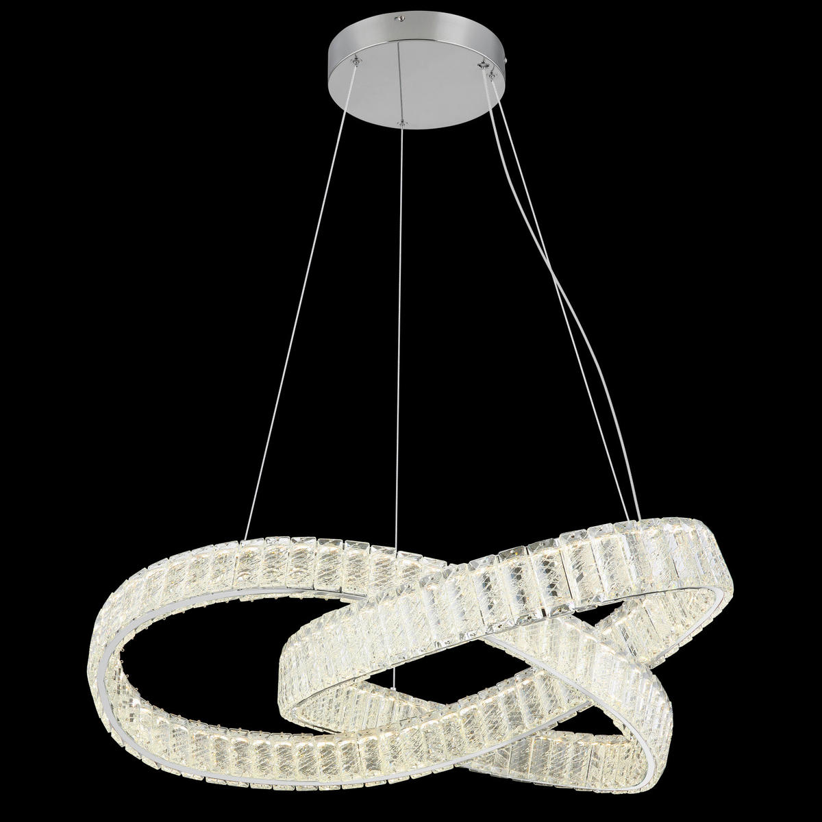 ZÁVESNÉ LED SVIETIDLO, 120/78 cm  - priehľadné/číra, Trend, kov/plast (120/78cm)