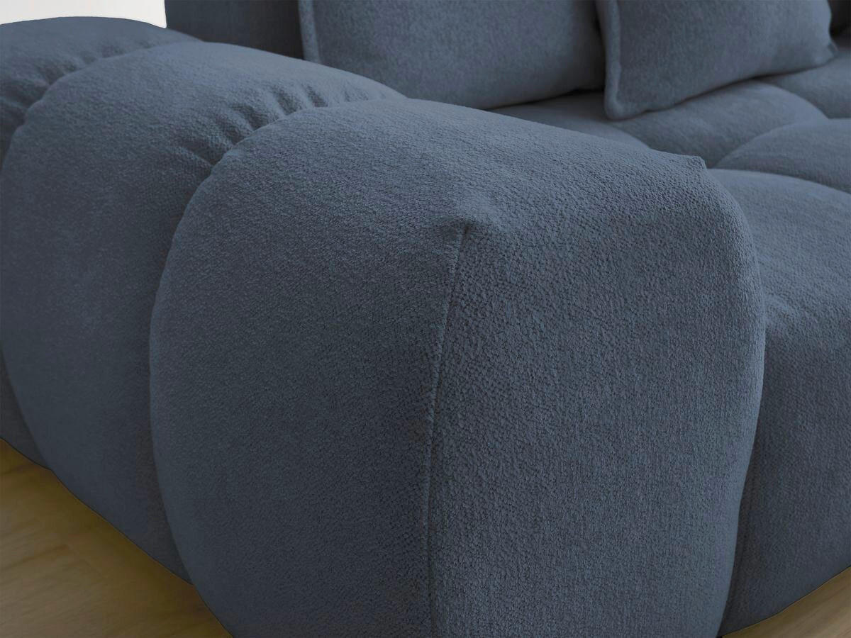 SCHLAFSOFA EVEREST  mit Armteil links, Armteil rechts Flachgewebe Dunkelblau  - Schwarz/Dunkelblau, MODERN, Kunststoff/Textil (278/115/90cm) - Livetastic