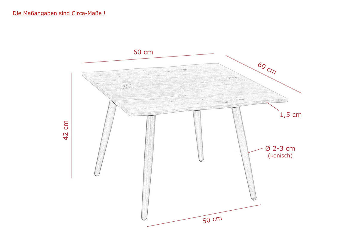 COUCHTISCH 60/60/42 cm quadratisch Grau  - Schwarz/Grau, Design, Holzwerkstoff/Metall (60/60/42cm) - Livetastic