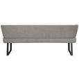 SITZBANK 185/91/66 cm Webstoff Schwarz, Cappuccino  - Schwarz/Cappuccino, Design, Textil/Metall (185/91/66cm) - Novel