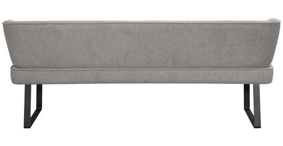 SITZBANK 185/91/66 cm Webstoff Schwarz, Cappuccino - Schwarz/Cappuccino, Design, Textil/Metall (185/91/66cm) - Novel
