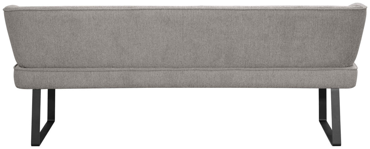 SITZBANK 185/91/66 cm Webstoff Schwarz, Cappuccino  - Schwarz/Cappuccino, Design, Textil/Metall (185/91/66cm) - Novel