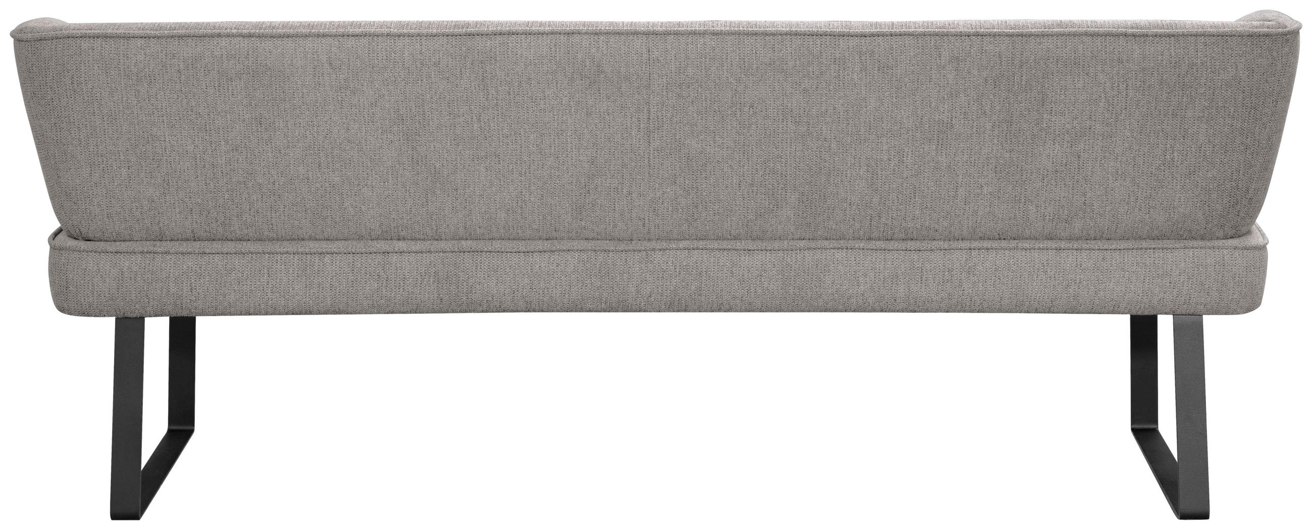 Thumbnail - Novel Sitzbank, Schwarz, Cappuccino, Metall, Textil, 4-Sitzer, 205x91x66 cm, Stoffauswahl, mit Rückenlehne, in verschied...