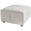 HOCKER in Textil Weiss  - Weiss/Schwarz, Design, Kunststoff/Textil (72/44/72cm) - Livetastic