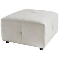 HOCKER in Textil Weiss  - Weiss/Schwarz, Design, Kunststoff/Textil (72/44/72cm) - Livetastic
