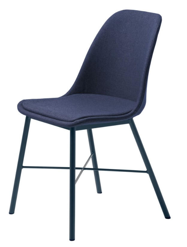 STOL  - blå/svart, Design, metall/textil (47/84/54cm) - Best Price