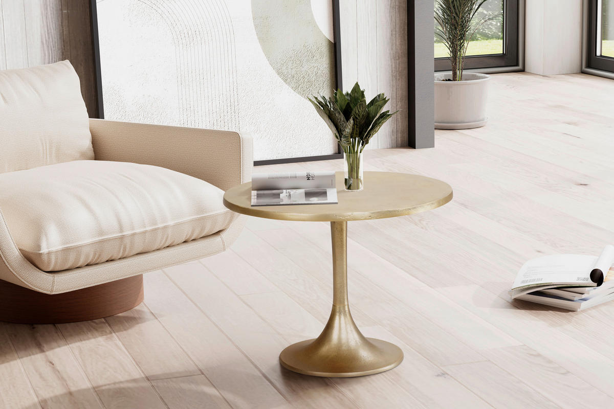 COUCHTISCH in Metall 60/60/46,5 cm  - Goldfarben, Design, Metall (60/60/46,5cm) - MID.YOU