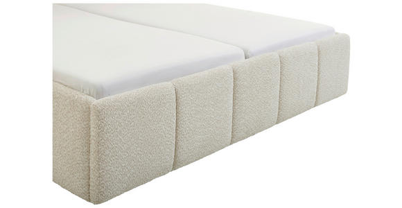 POLSTERBETT 180/200 cm in Creme - Creme/Schwarz, Design, Holz/Textil (180/200cm) - Xora
