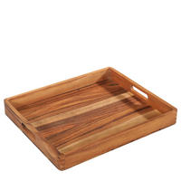 SERVIERTABLETT Holz Akazie  - Akaziefarben, Basics, Holz (52/43/6cm) - Zassenhaus