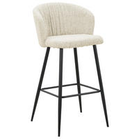 BARHOCKER in Schwarz, Beige  - Beige/Schwarz, MODERN, Textil/Metall (55/103/55cm) - Carryhome