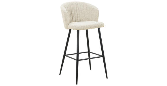 BARHOCKER in Schwarz, Beige  - Beige/Schwarz, MODERN, Textil/Metall (55/103/55cm) - Carryhome