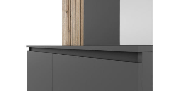 GARDEROBE  in 120/200/36,6 cm  - Eichefarben/Anthrazit, KONVENTIONELL, Holzwerkstoff (120/200/36,6cm) - Carryhome