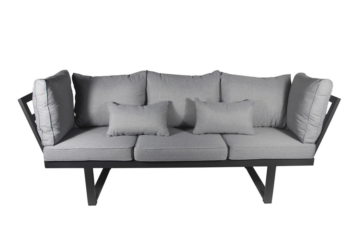 RÜCKENLEHNE 58,5/2,5/53,5 cm  Aluminium  - Anthrazit/Hellgrau, MODERN, Textil/Metall (58,5/2,5/53,5cm) - Ambia Garden