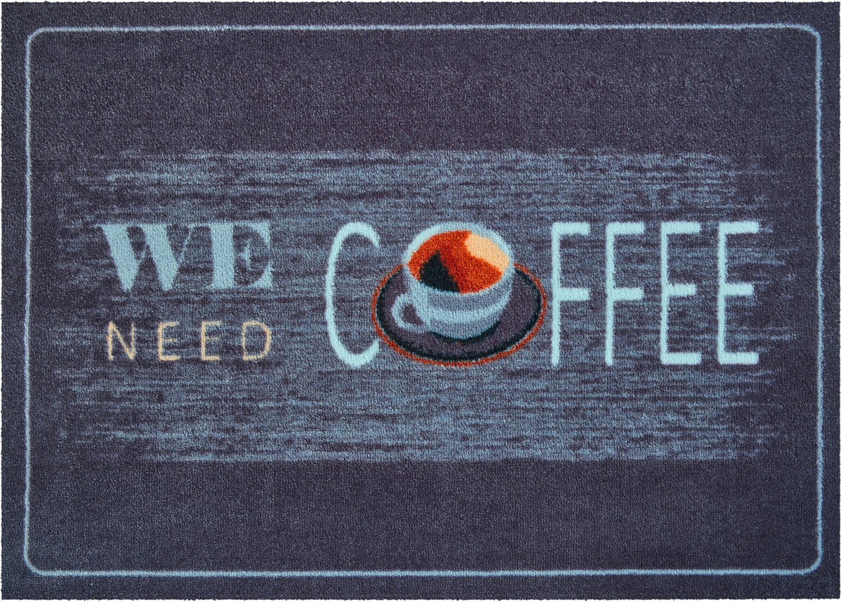 FUßMATTE 60/85 cm Coffee  - Hellbraun/Dunkelgrau, Design, Kunststoff/Textil (60/85cm) - Grund