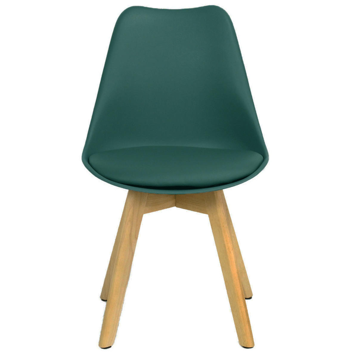 STUHL-SET 4 Stück  in  - Dunkelgrün/Naturfarben, MODERN, Holz/Kunststoff (48/83/48cm) - MID.YOU