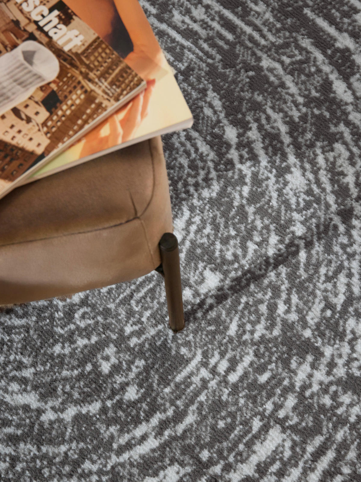 WEBTEPPICH 120 cm Gloria Creme, Grau  - Creme/Grau, Design, Kunststoff/Textil (120cm) - Novel