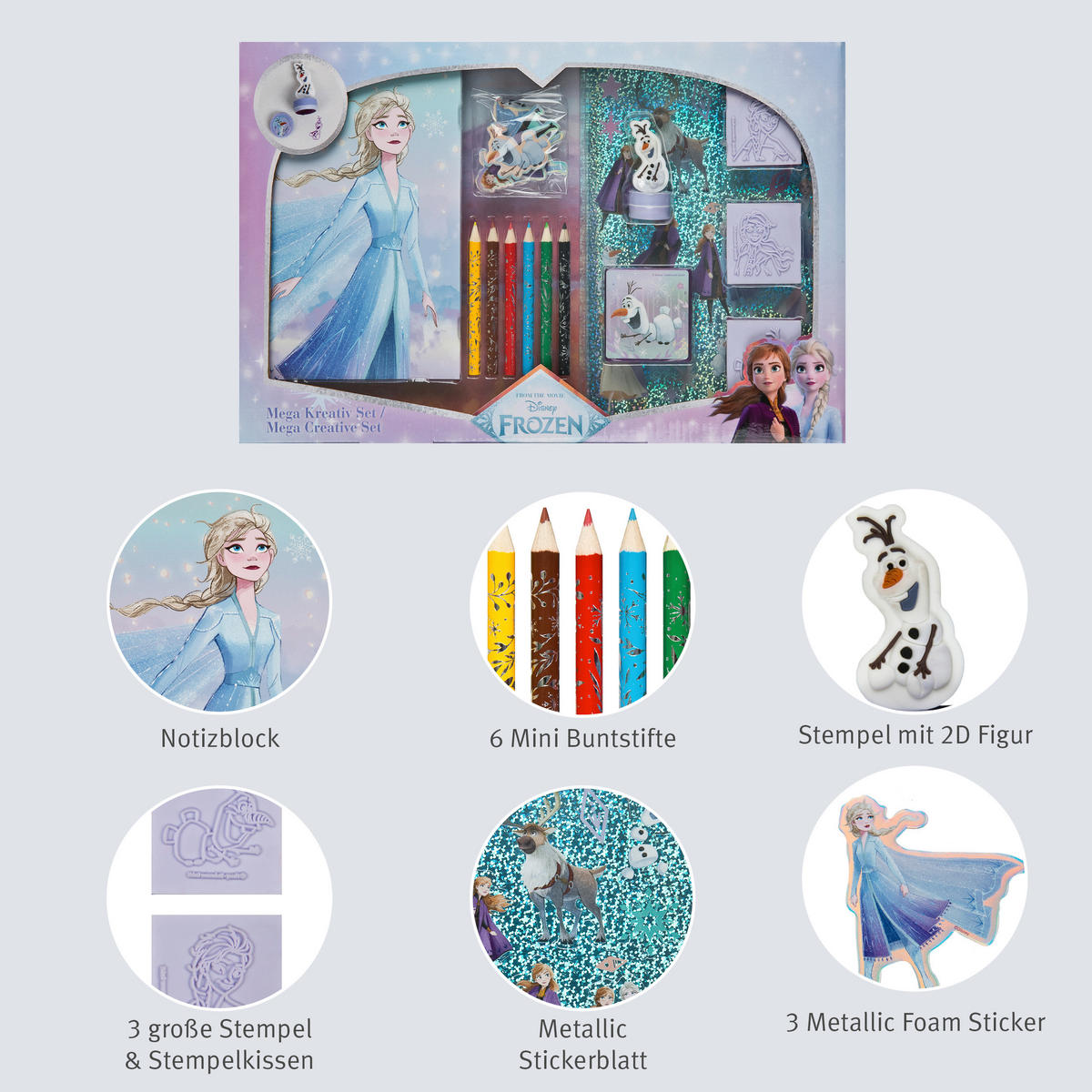 MALSET - Pastellblau/Lila, Basics, Karton/Papier (37/23/3,0cm) - Disney