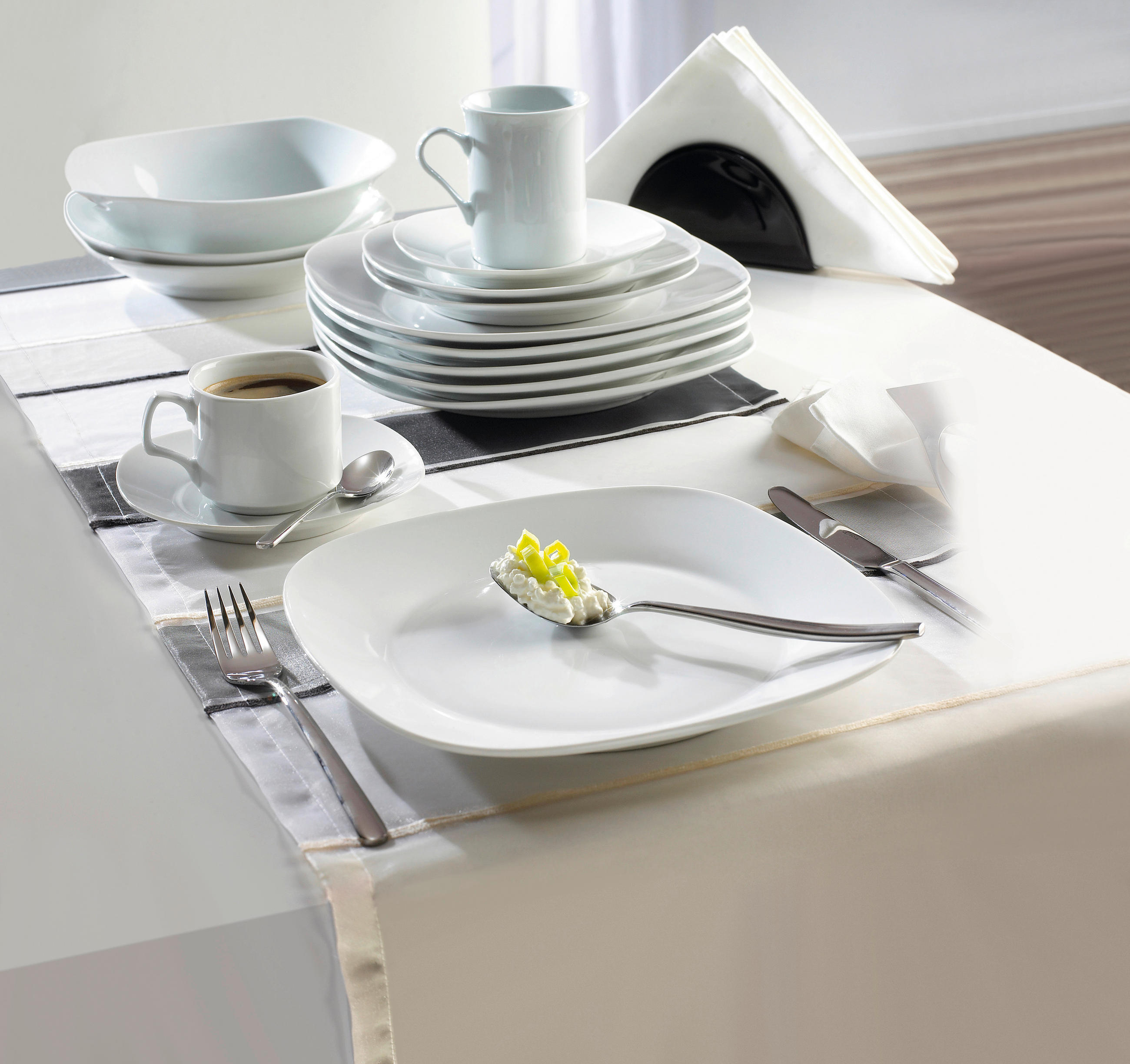 TANJUR DUBOKI  23 cm        Bone China Square  - bijela, Design, keramika (23cm) - Boxxx
