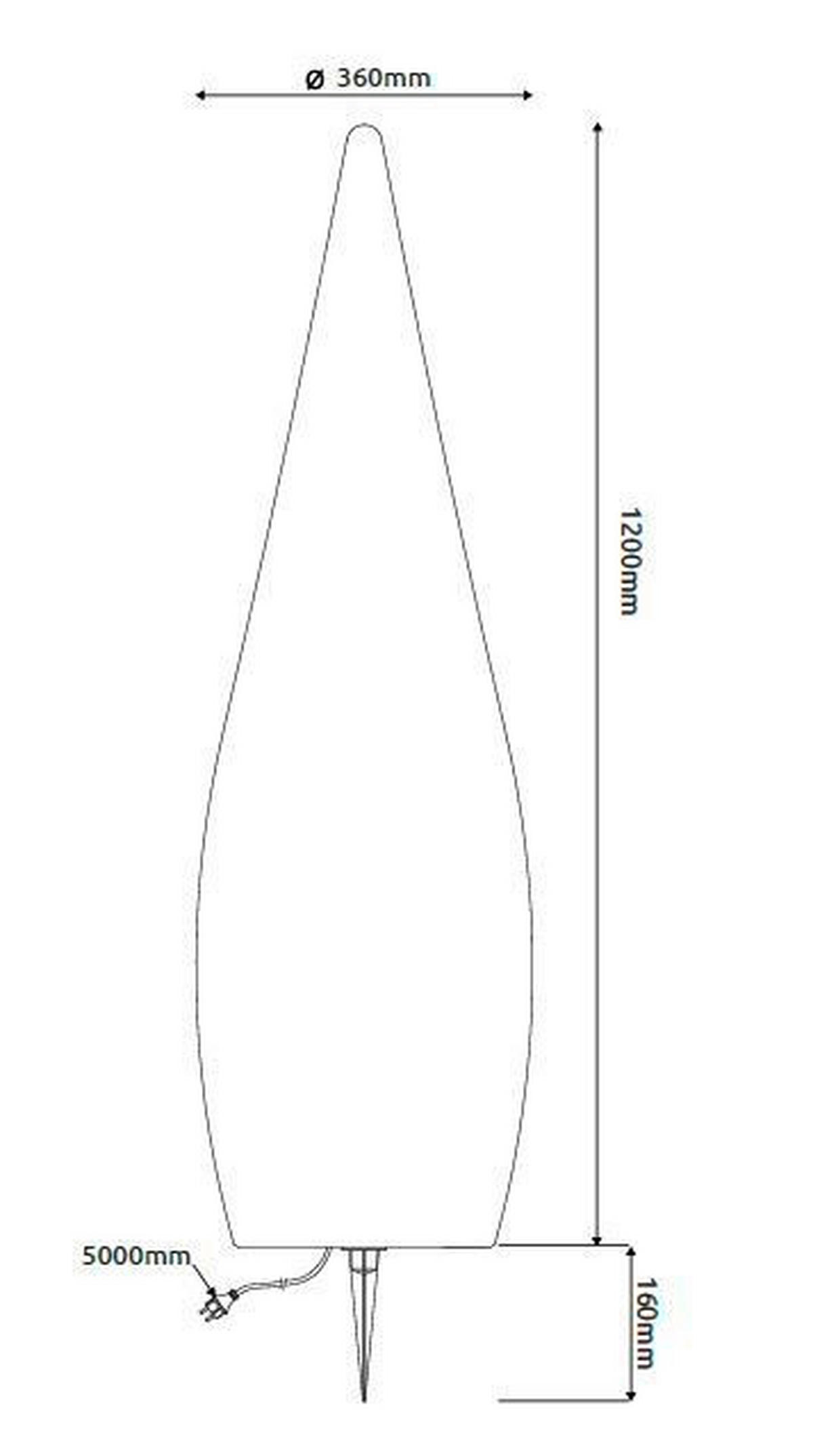 SVJETILJKA PODNA VANJSKA  - bijela/crna, Design, plastika (36/120cm) - Globo