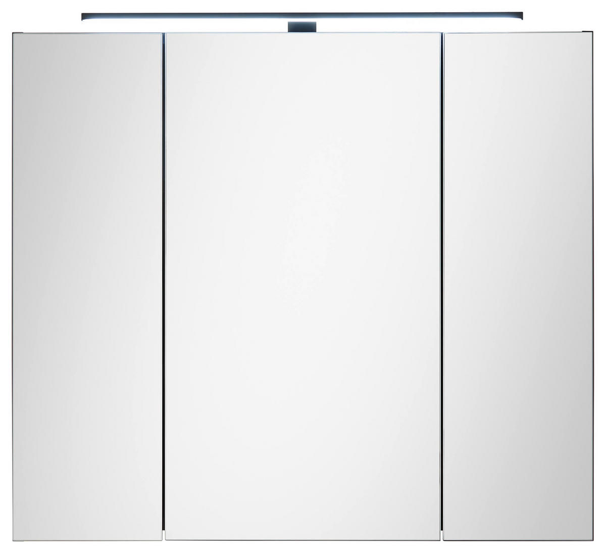 SPIEGELSCHRANK 80/70/23 cm  - Schwarz/Weiß, Basics, Glas/Holzwerkstoff (80/70/23cm) - MID.YOU