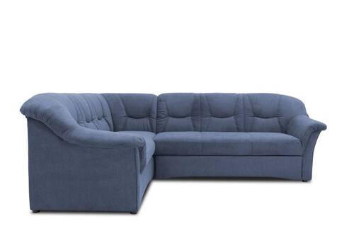 ECKSOFA Dunkelblau Mikrofaser  - Schwarz/Dunkelblau, KONVENTIONELL, Kunststoff/Textil (190/240cm) - MID.YOU