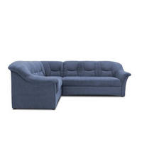 ECKSOFA Dunkelblau Mikrofaser  - Schwarz/Dunkelblau, KONVENTIONELL, Kunststoff/Textil (190/240cm) - MID.YOU
