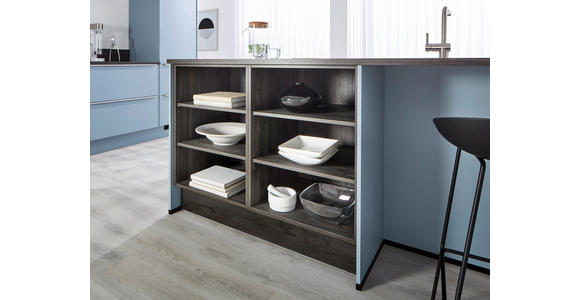 EINBAUKÜCHE   - Pastellblau, Design, Holzwerkstoff - Xora