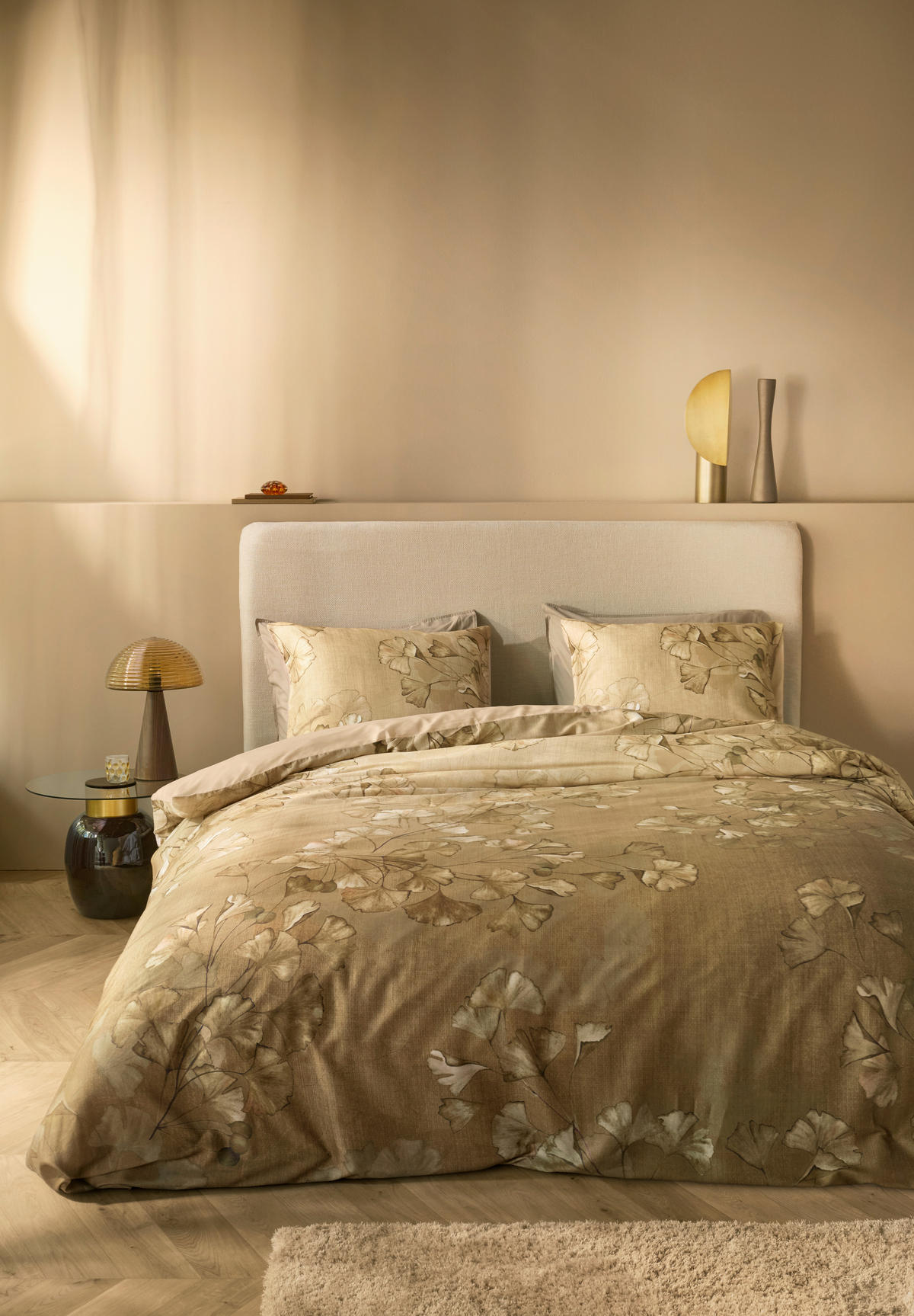 BETTWÄSCHE Palune Satin 160/210 cm  - Goldfarben, Basics, Textil (160/210cm) - Novel