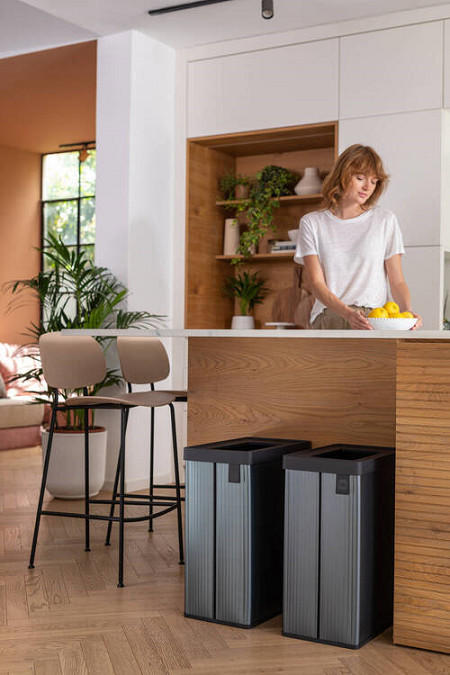 ODPADKOVÝ KOŠ 54 l - starorůžová, Basics, plast (26,5/54,7/43,5cm) - Curver