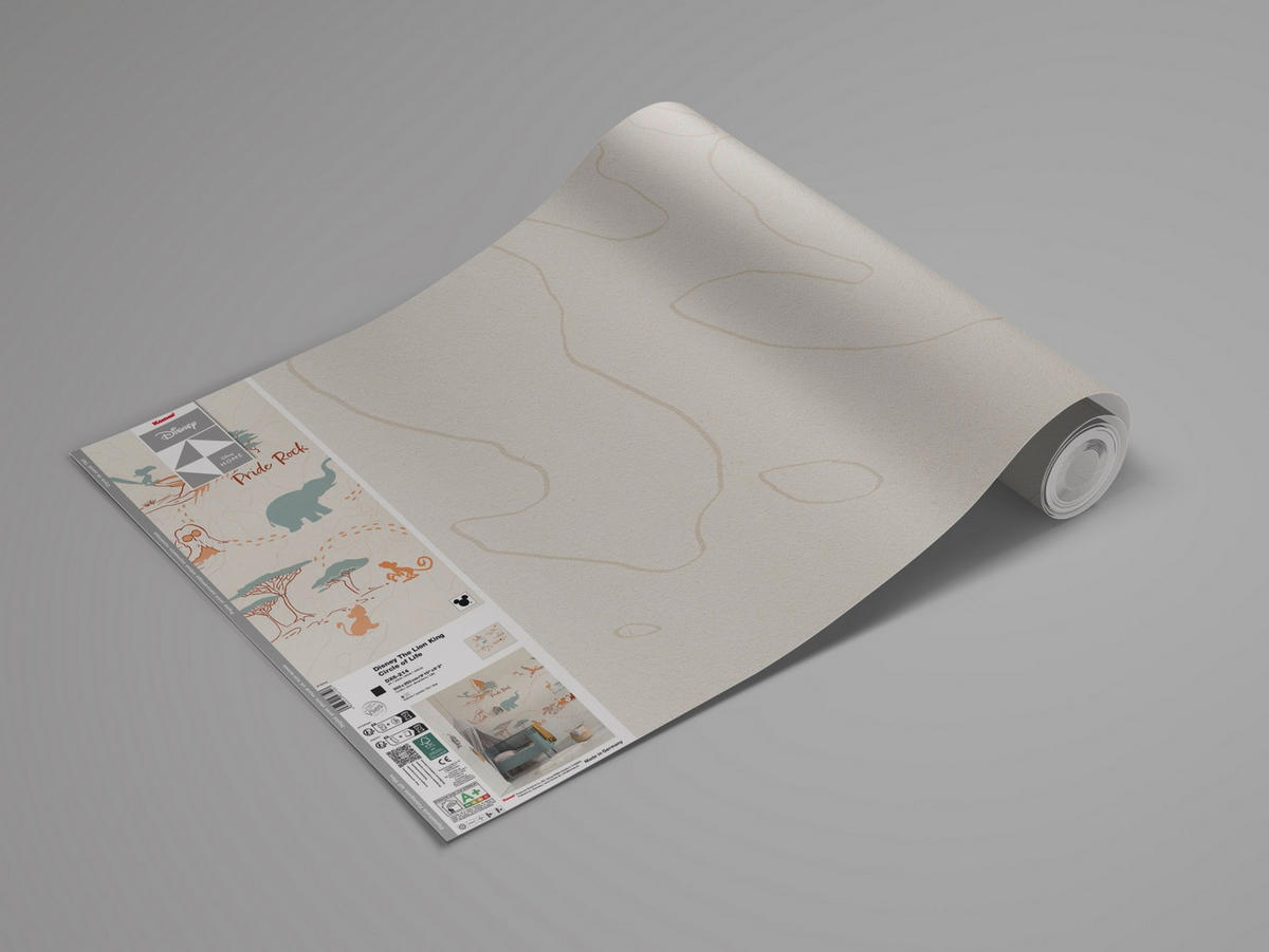 FOTOTAPETE THE LION KING CIRCLE OF LIFE  - Beige, Design, Textil (300/250cm) - Disney
