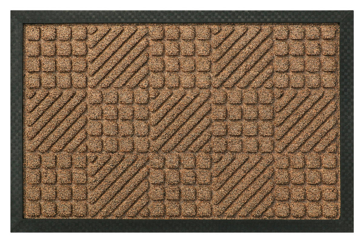 DVEŘNÍ ROHOŽKA, 40/60 cm - hnědá, Basics, textil/plast (40/60cm)