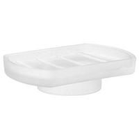 MISKA NA MYDLO biela - biela, Basics, sklo (12/2,5/8cm)
