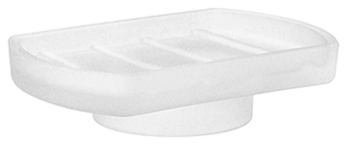 MISKA NA MYDLO biela - biela, Basics, sklo (12/2,5/8cm)