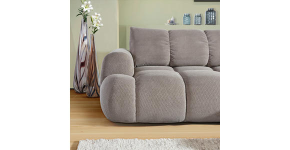 ECKSOFA Greige Flachgewebe  - Greige/Schwarz, KONVENTIONELL, Kunststoff/Textil (274/174cm) - Carryhome