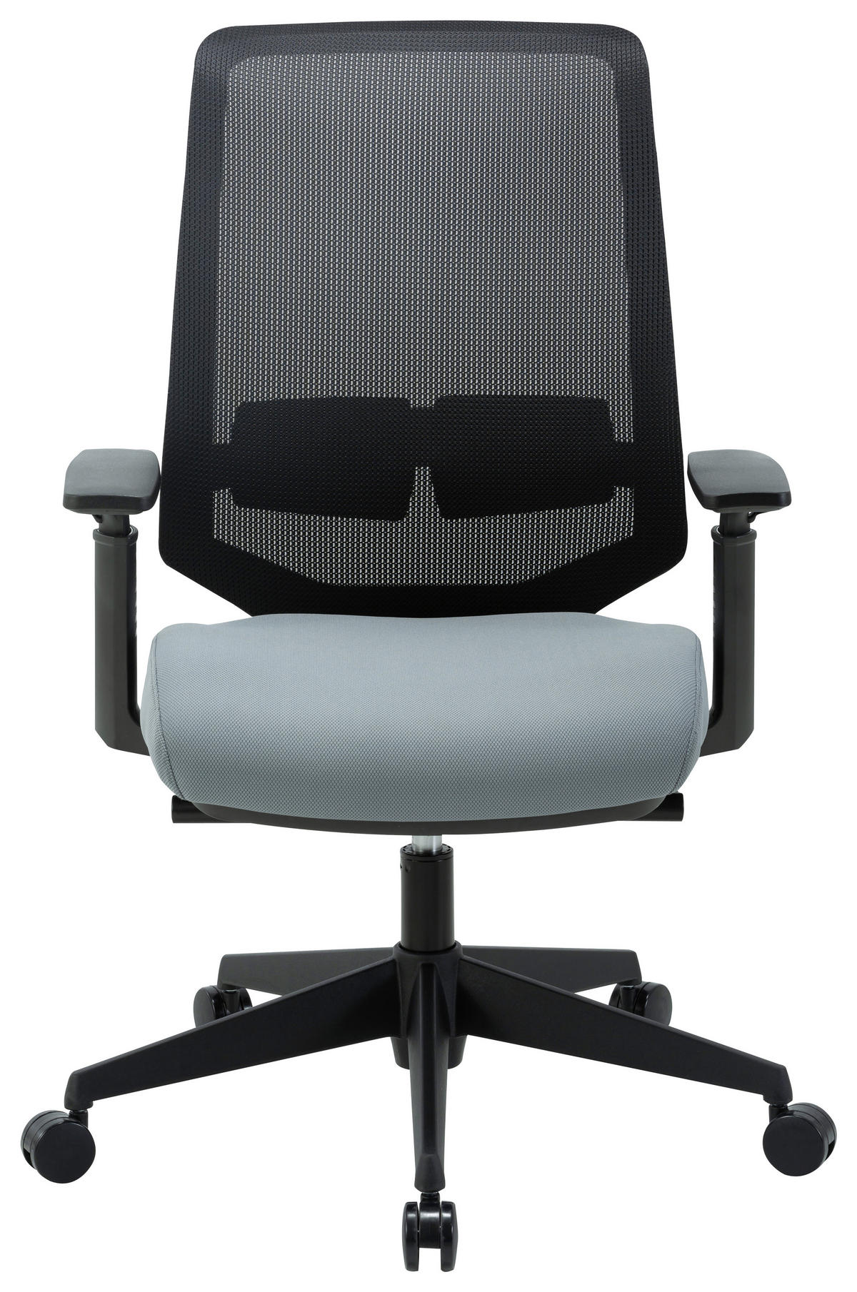 PISARNIŠKI STOL umetna masa, tekstil siva, črna  - črna/siva, Konvencionalno, umetna masa/tekstil (71/99-108/70cm) - Carryhome