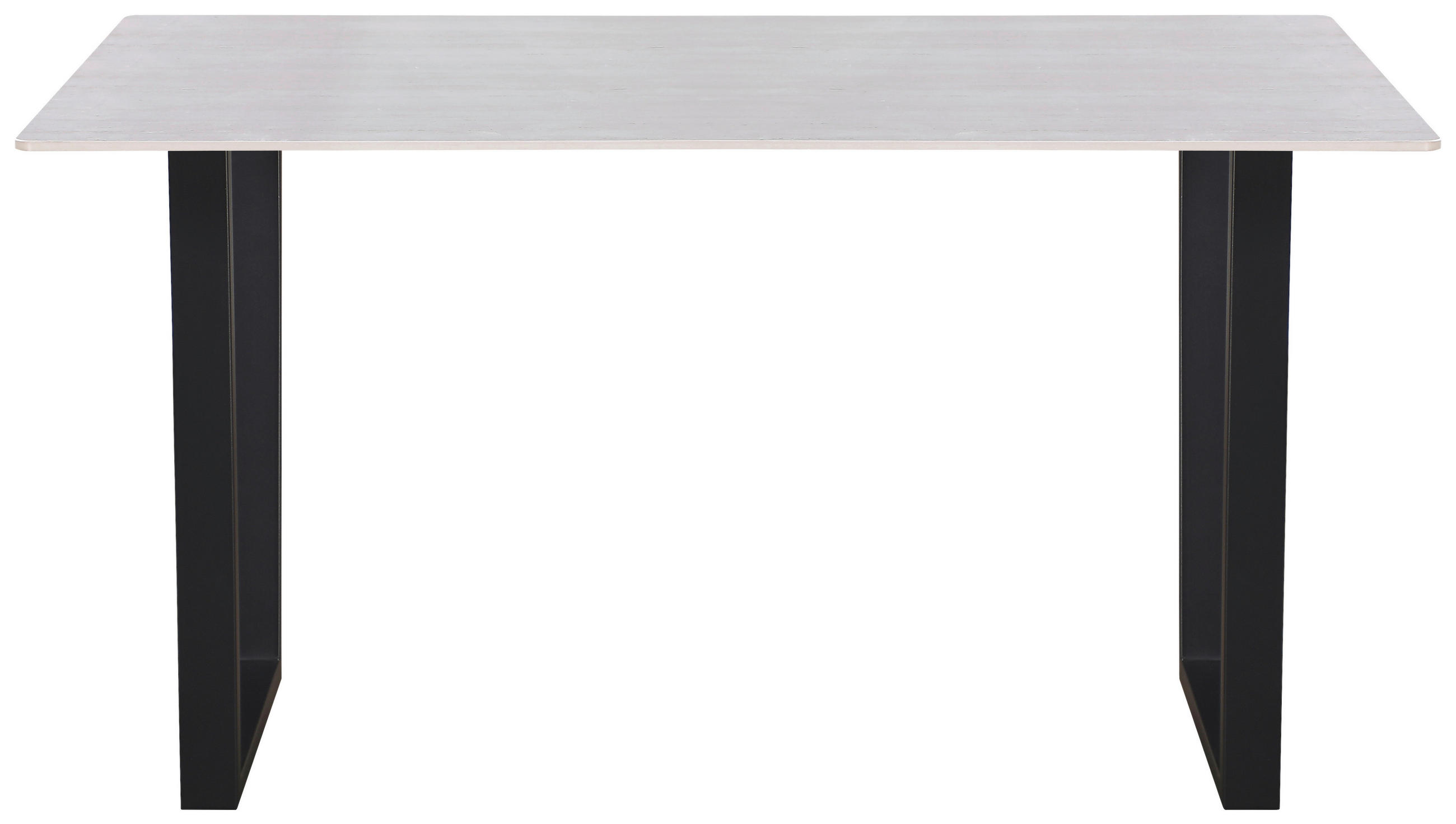 ESSTISCH rechteckig Schwarz, Beige  - Beige/Schwarz, KONVENTIONELL, Stein/Metall (140/76/90cm) - MID.YOU
