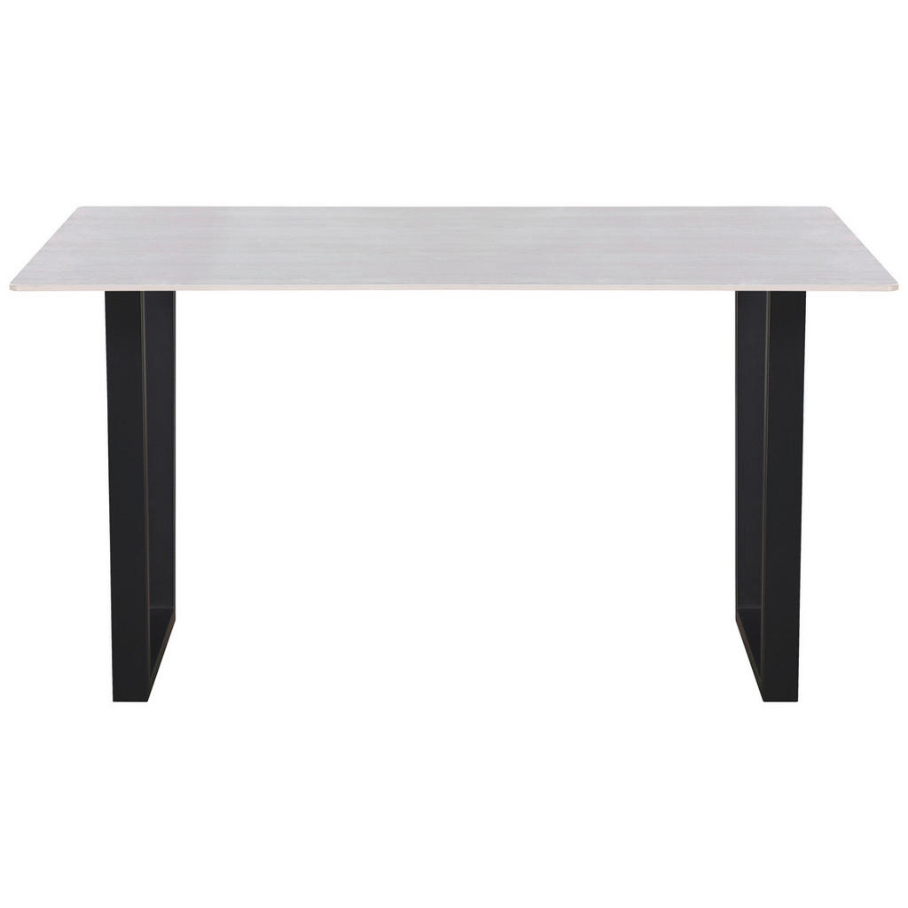 Thumbnail - Mid.you Esstisch, Schwarz, Beige, Metall, Stein, rechteckig, U-Form, 140x76x90 cm, Esszimmer, Tische, Esstische