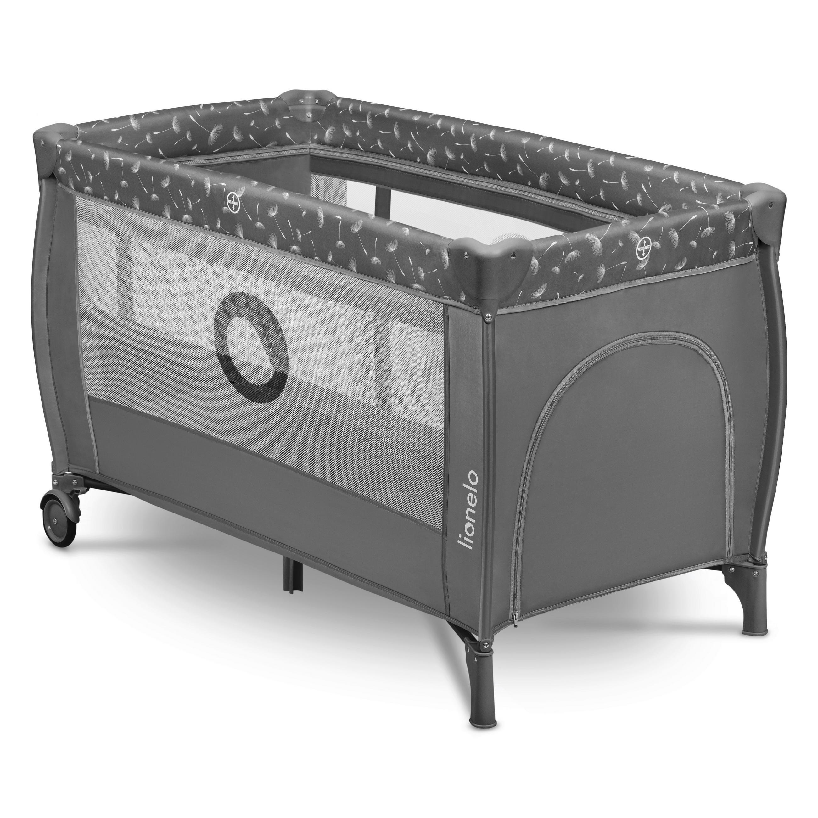 REISEBETT Stefi Plus Grau, Weiß  - Weiß/Grau, Basics, Kunststoff (125/65/76cm) - Lionelo