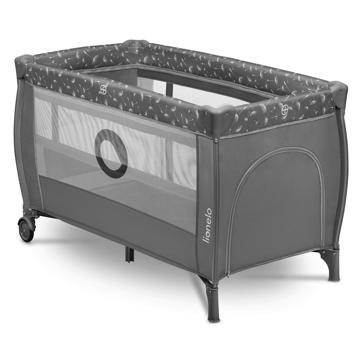 REISEBETT Stefi Plus Grau, Weiß  - Weiß/Grau, Basics, Kunststoff (125/65/76cm) - Lionelo