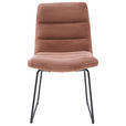 STUHL - Rostfarben/Schwarz, Design, Textil/Metall (52/88/66cm) - Dieter Knoll