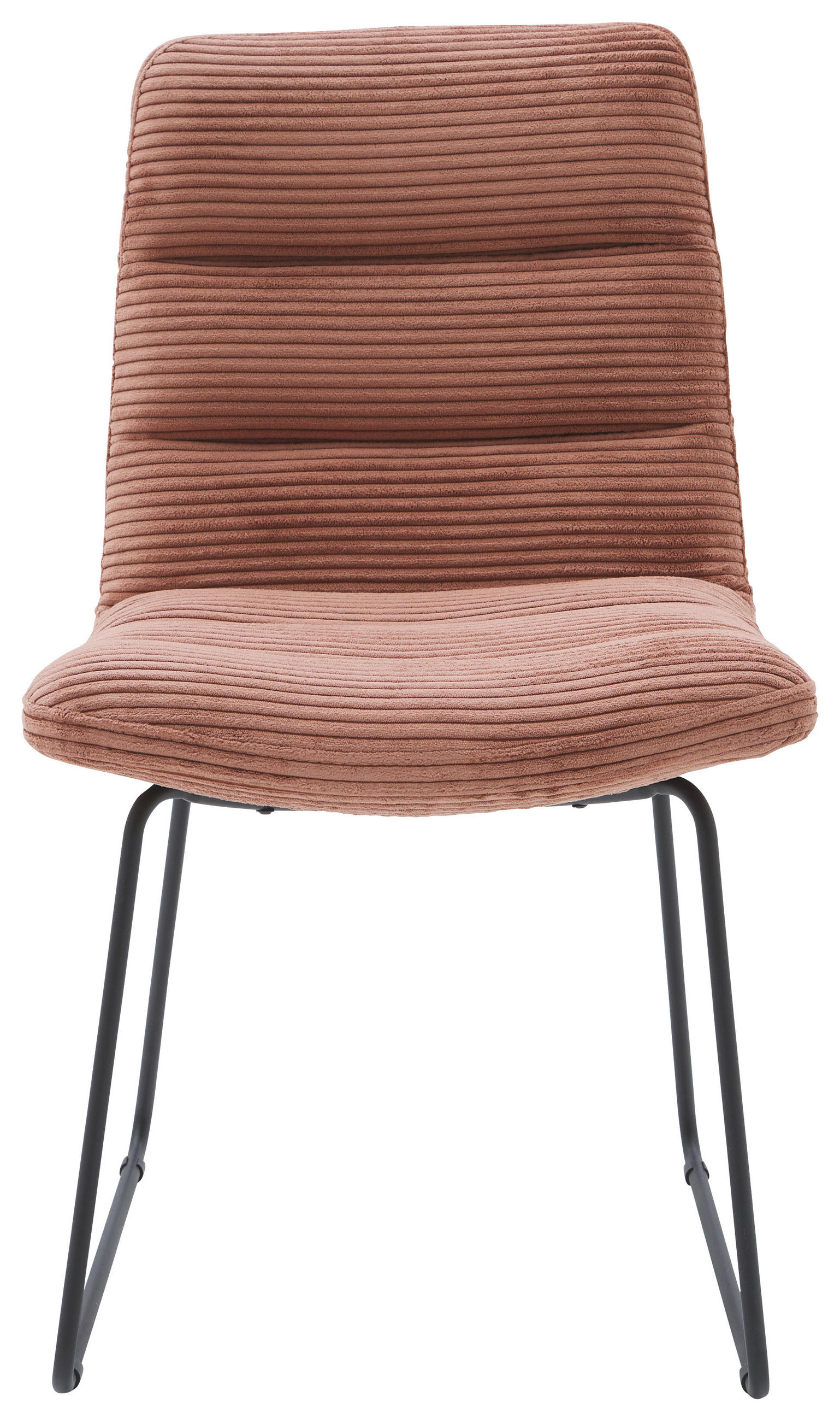 STUHL - Rostfarben/Schwarz, Design, Textil/Metall (52/88/66cm) - Dieter Knoll