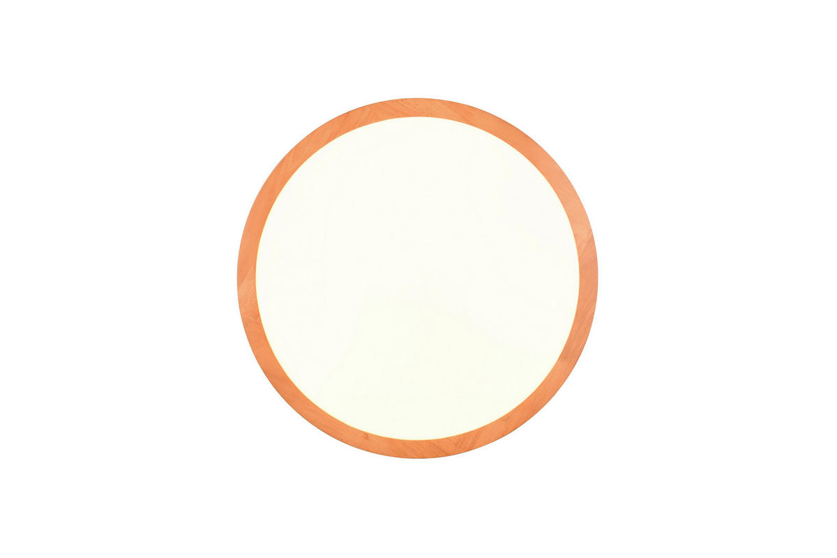 LED PLAFONJERA - bela/braon, Osnovno, drvo/plastika (40/7cm)