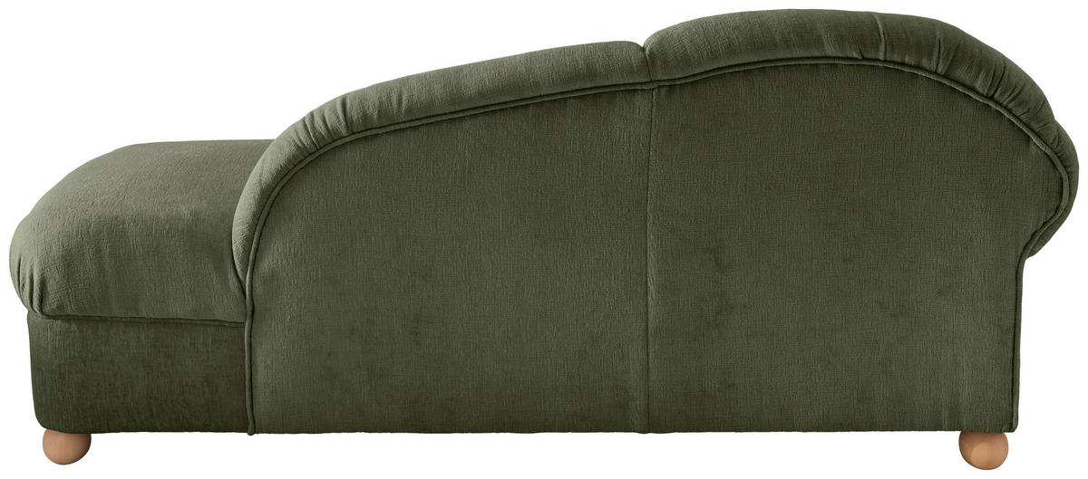 OTTOMANE in Mikrofaser Grün  - Wildeiche/Grün, KONVENTIONELL, Holz/Textil (86/84/190cm) - Livetastic