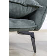 ECKSOFA in Webstoff Grün  - Schwarz/Grün, Design, Textil/Metall (165/338cm) - Hom`in