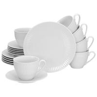 KAFFEESERVICE Weiß Valencia 18-teilig  - Weiß, Design, Keramik - Creatable