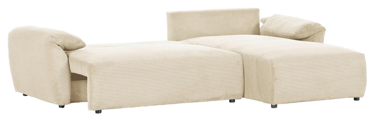 SAROKKANAPÉ textil natúr színű  - natúr színű/fekete, Konventionell, műanyag/textil (266/180cm) - MID.YOU