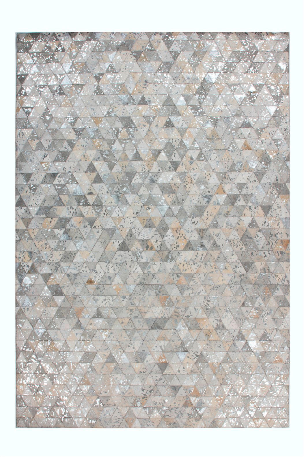 FLACHWEBETEPPICH 80/150 cm Rocket 410 Grau / Silber Grau, Silberfarben  - Silberfarben/Grau, KONVENTIONELL, Leder/Textil (80/150cm)
