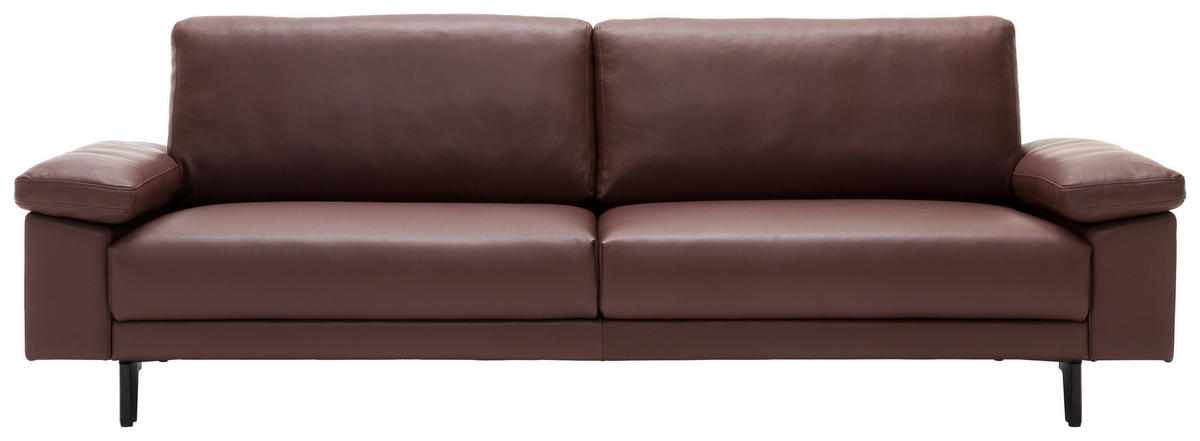 3-SITZER-SOFA Echtleder Braun  - Schwarz/Braun, Design, Leder (200/85/95cm) - Creation by RolfBenz