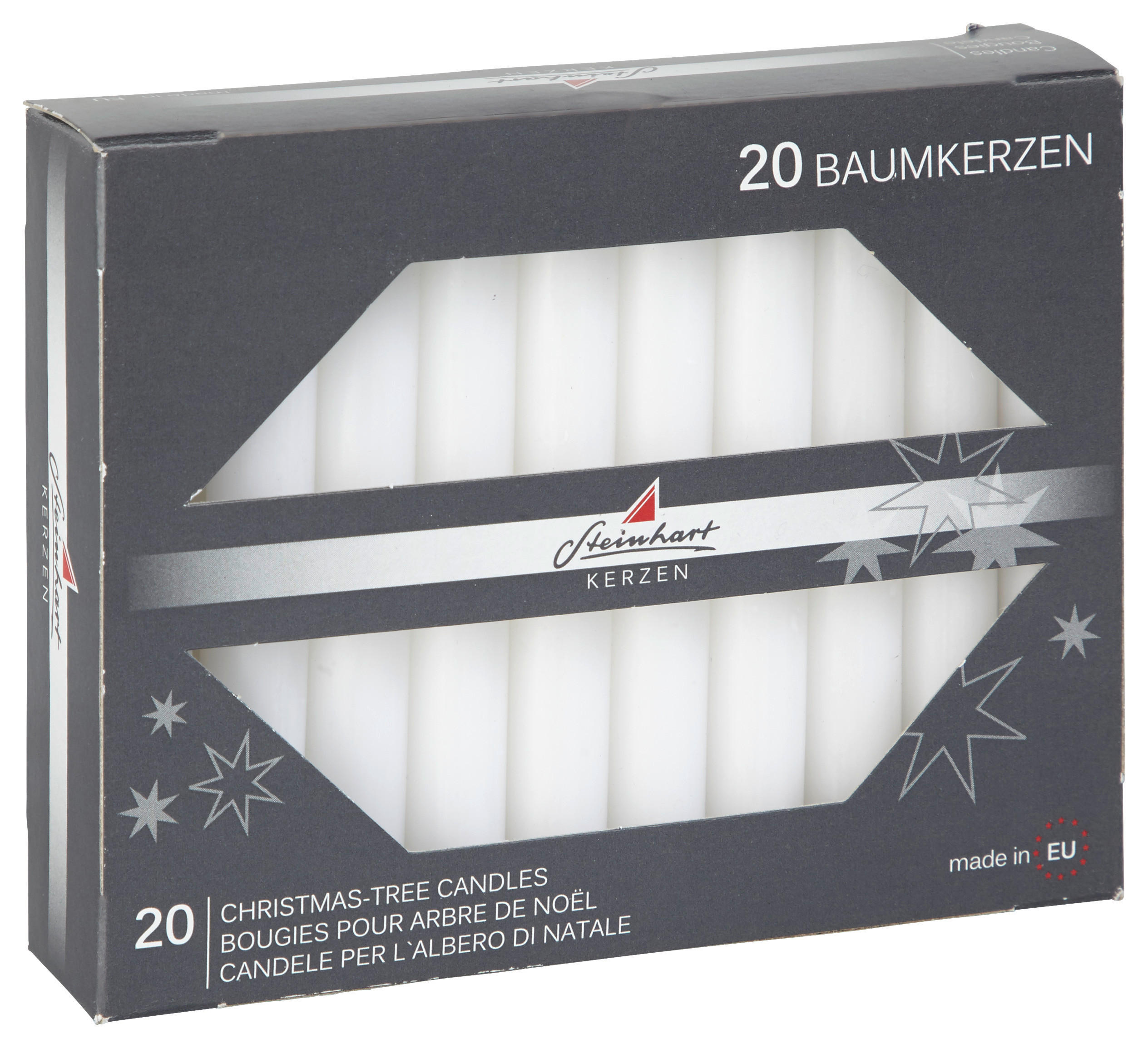 CHRISTBAUMKERZE  - Weiß, KONVENTIONELL (1cm)