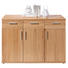KOMMODE Kernbuche furniert, massiv Buchefarben - Chromfarben/Buchefarben, Design, Holz/Holzwerkstoff (125/87/39cm)